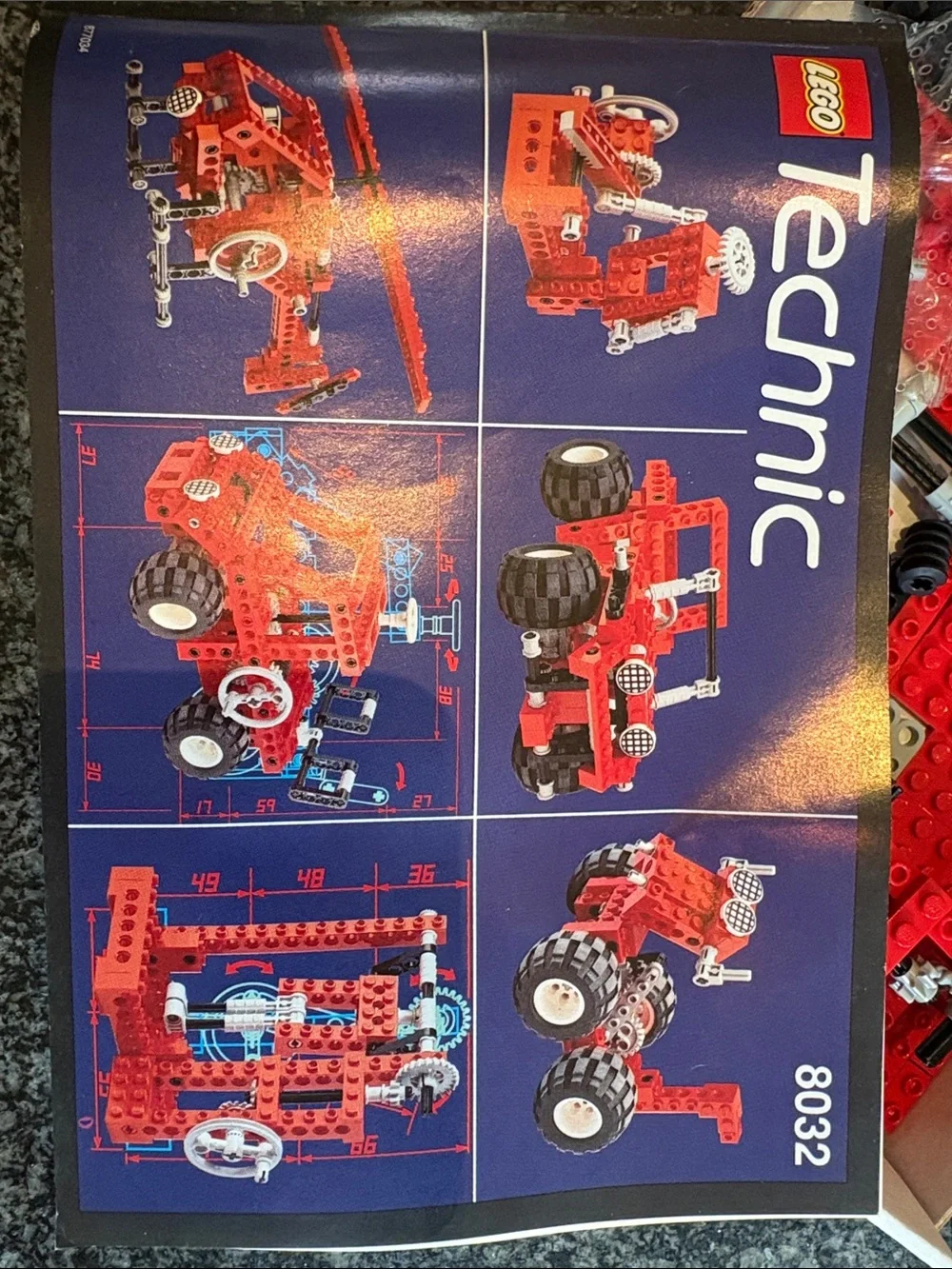 LEGO 8032 Technic Red and White Off-Road Buggy Set